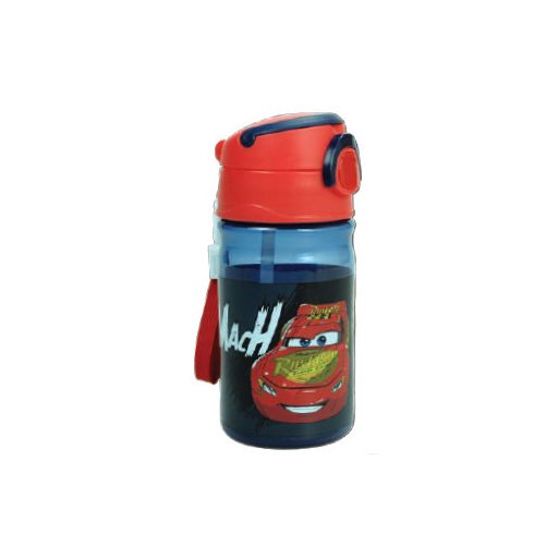 Disney Verdák Speed műanyag szívószálas kulacs akasztóval 350 ml