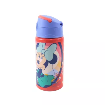  Disney Minnie Summer alumínium szívószálas kulacs akasztóval 500 ml