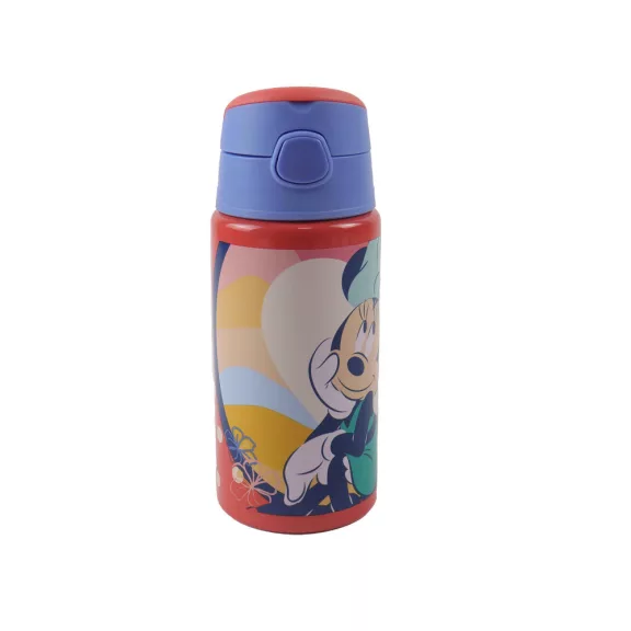 Disney Minnie Summer alumínium szívószálas kulacs akasztóval 500 ml