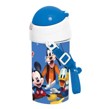   Disney Mickey Blue műanyag szívószálas kulacs akasztóval 500 ml