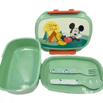 Disney Mickey Nature szendvicsdoboz + evőeszköz szett