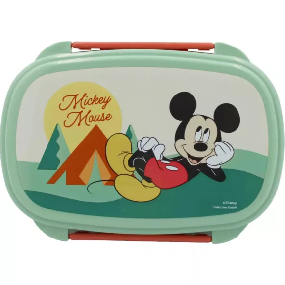 Disney Mickey Nature szendvicsdoboz + evőeszköz szett