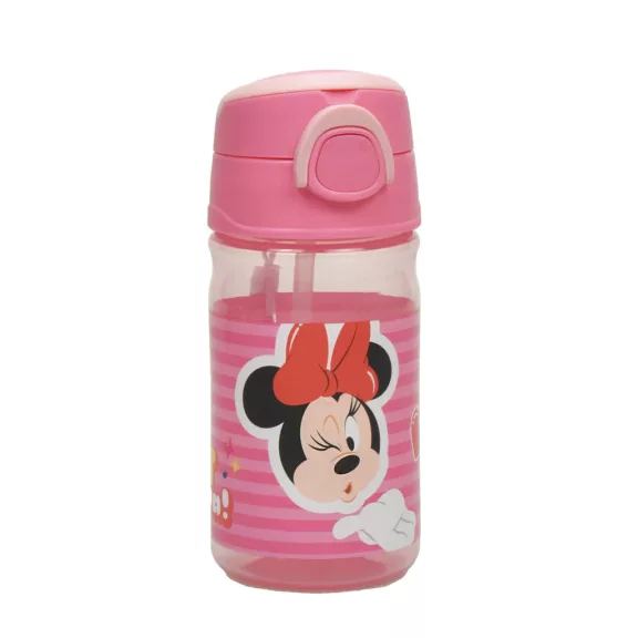 Disney Minnie Wink műanyag szívószálas kulacs akasztóval 350 ml Disney Minnie Wink műanyag szívószálas kulacs akasztóval 350 ml