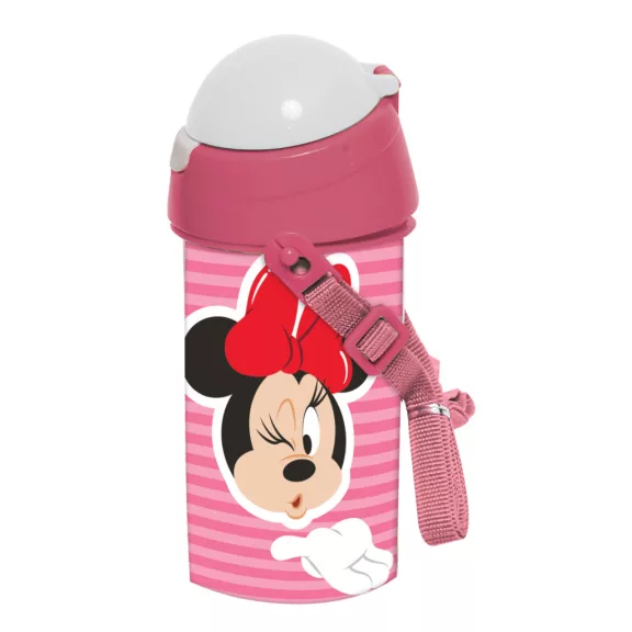 Disney Minnie Wink műanyag szívószálas kulacs akasztóval 500 ml Disney Minnie Wink műanyag szívószálas kulacs akasztóval 500 ml