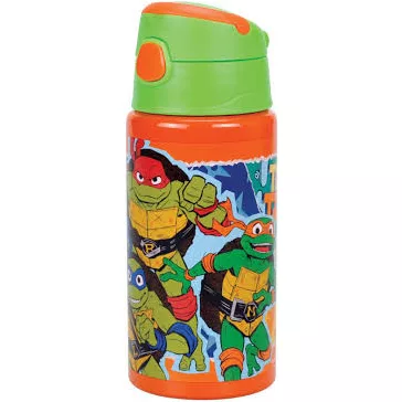   Tini Nindzsa Teknőcök Pizza Power alumínium szívószálas kulacs akasztóval 500 ml