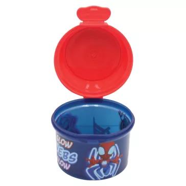   Pókember Spidey Glow műanyag snack tartó, uzsonnás doboz 270 ml