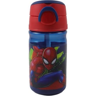   Pókember Splotch műanyag szívószálas kulacs akasztóval 350 ml