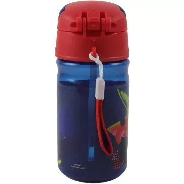   Pókember Splotch műanyag szívószálas kulacs akasztóval 350 ml