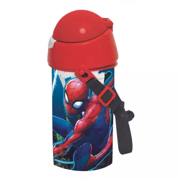   Pókember Dark Jumper műanyag szívószálas kulacs akasztóval 500 ml