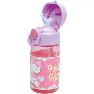   Hello Kitty Unicorn műanyag szívószálas kulacs akasztóval 350 ml