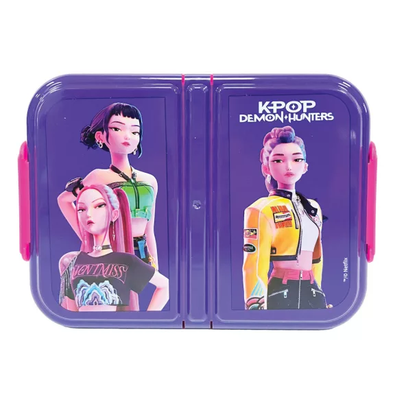 K-pop Démonvadászok Girls több rekeszes uzsonnás doboz, szendvicsdoboz K-pop Démonvadászok Girls több rekeszes uzsonnás doboz, szendvicsdoboz