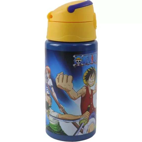One Piece Crew alumínium szívószálas kulacs akasztóval 500 ml One Piece Crew alumínium szívószálas kulacs akasztóval 500 ml