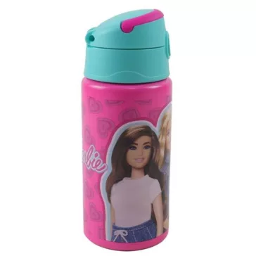   Barbie Love alumínium szívószálas kulacs akasztóval 500 ml