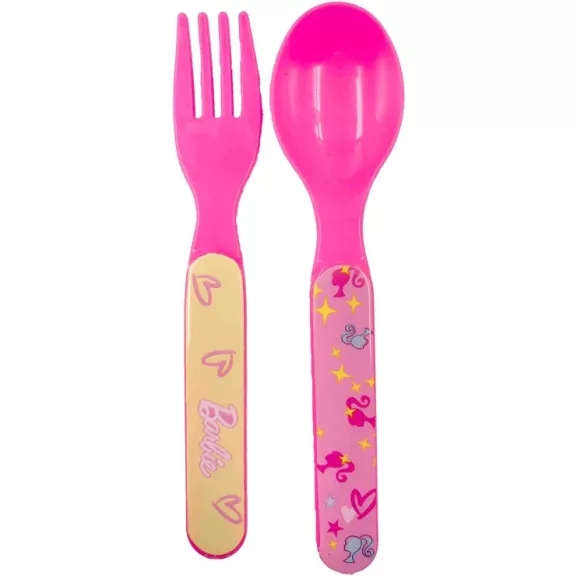 Barbie Love szendvicsdoboz + evőeszköz szett