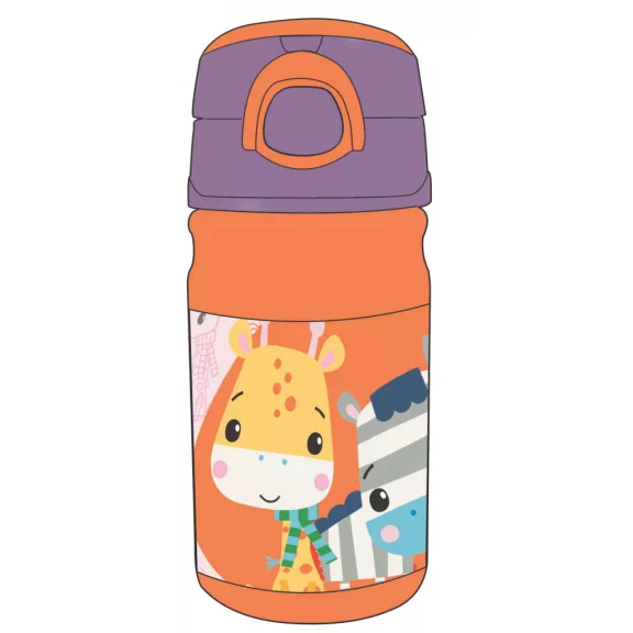 Fisher-Price Animals Jungle műanyag szívószálas kulacs akasztóval 350 ml