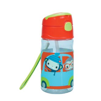   Fisher-Price Animals Car műanyag szívószálas kulacs akasztóval 350 ml
