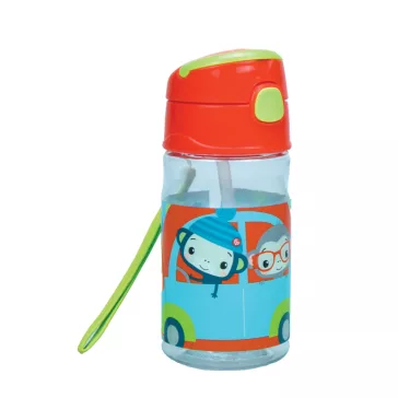   Fisher-Price Animals Car műanyag szívószálas kulacs akasztóval 350 ml