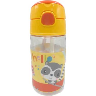   Fisher-Price Animals Hello műanyag szívószálas kulacs akasztóval 350 ml