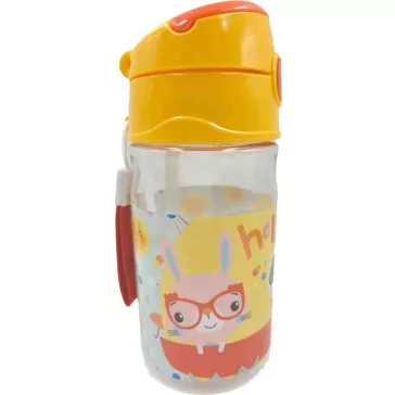   Fisher-Price Animals Hello műanyag szívószálas kulacs akasztóval 350 ml