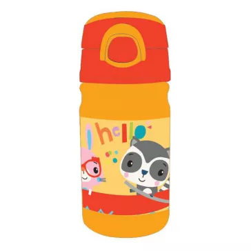  Fisher-Price Animals Hello műanyag szívószálas kulacs akasztóval 350 ml