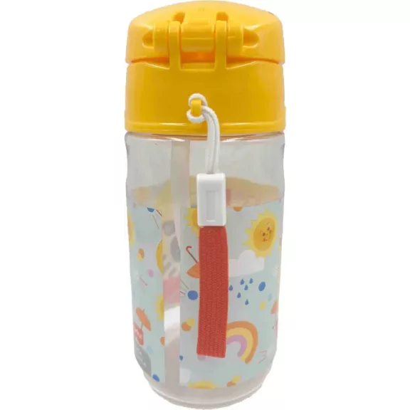 Fisher-Price Animals Hello műanyag szívószálas kulacs akasztóval 350 ml