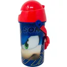 Sonic a sündisznó Speed műanyag szívószálas kulacs akasztóval 500 ml Sonic a sündisznó Speed műanyag szívószálas kulacs akasztóval 500 ml
