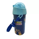 Sonic a sündisznó Speed Blue műanyag szívószálas kulacs akasztóval 500 ml Sonic a sündisznó Speed Blue műanyag szívószálas kulacs akasztóval 500 ml