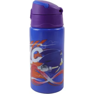   Sonic a sündisznó Get Me alumínium szívószálas kulacs akasztóval 500 ml