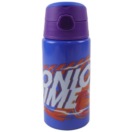 Sonic a sündisznó Get Me alumínium szívószálas kulacs akasztóval 500 ml