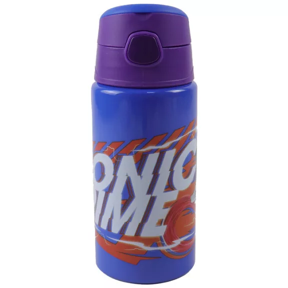 Sonic a sündisznó Get Me alumínium szívószálas kulacs akasztóval 500 ml