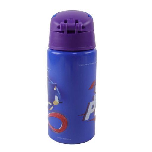 Sonic a sündisznó Get Me alumínium szívószálas kulacs akasztóval 500 ml