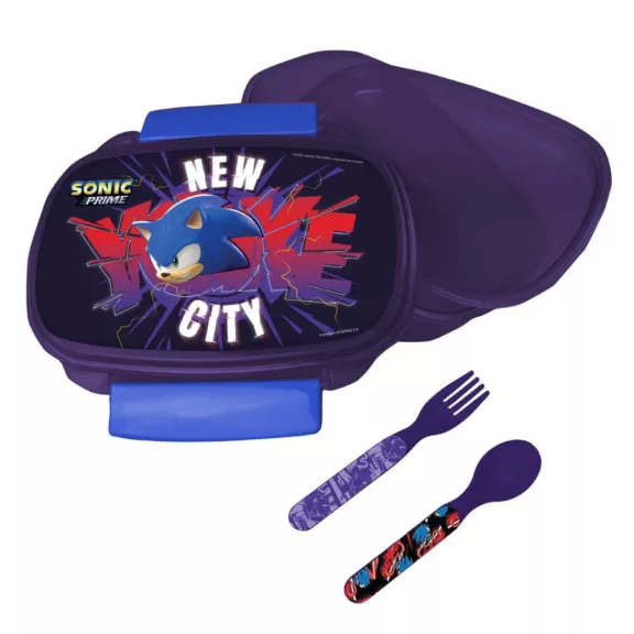 Sonic a sündisznó Get Me szendvicsdoboz + evőeszköz szett Sonic a sündisznó Get Me szendvicsdoboz + evőeszköz szett