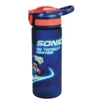   Sonic a sündisznó Totally Faster műanyag matt szívószálas kulacs 600 ml