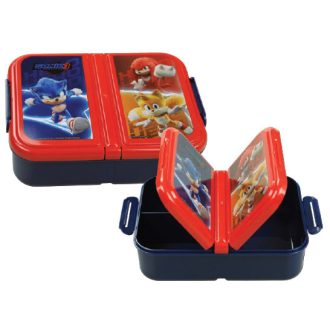   Sonic a sündisznó Hero Trio több rekeszes uzsonnás doboz, szendvicsdoboz