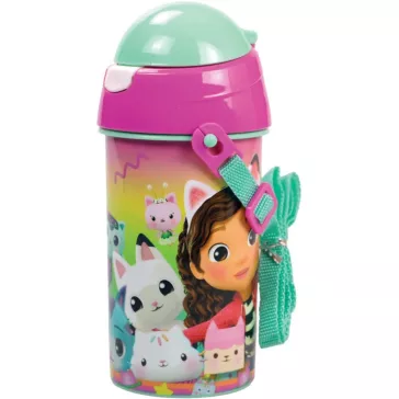   Gabi babaháza Color Fade műanyag szívószálas kulacs akasztóval 500 ml