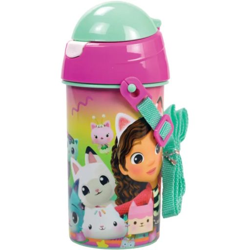 Gabi babaháza Color Fade műanyag szívószálas kulacs akasztóval 500 ml