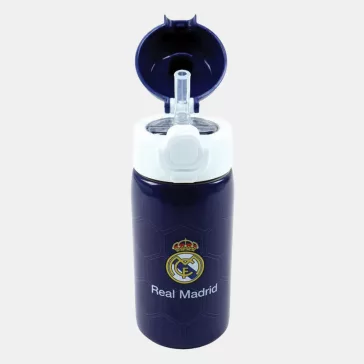 Real Madrid Blue alumínium szívószálas kulacs 500 ml