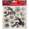 Karácsonyi Silver Deer csillámos matrica