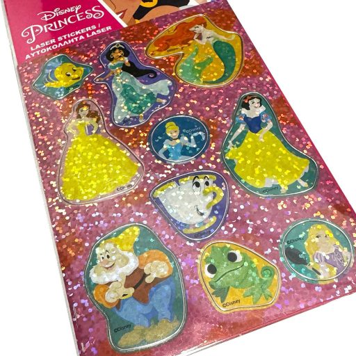 Disney Hercegnők Shining Pink hologrammos matrica szett