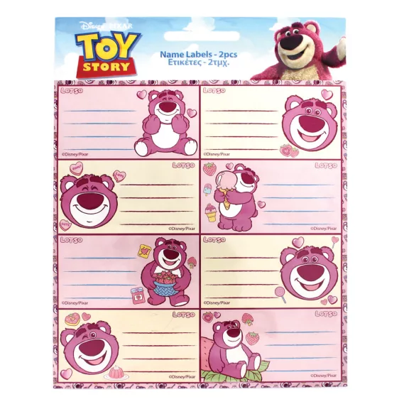 Disney Játékháború Lotso füzetcímke 16 db-os Disney Játékháború Lotso füzetcímke 16 db-os