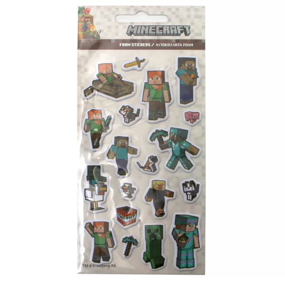 Minecraft Pixel Pals pufi szivacs matrica szett Minecraft Pixel Pals pufi szivacs matrica szett