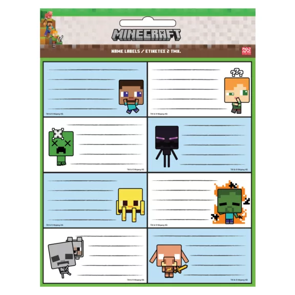 Minecraft Creepers Need Hugs füzetcímke 16 db-os Minecraft Creepers Need Hugs füzetcímke 16 db-os