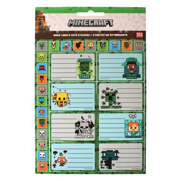 Minecraft Creepers Need Hugs füzetcímke matricával 16 db-os Minecraft Creepers Need Hugs füzetcímke matricával 16 db-os