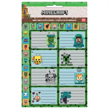   Minecraft Creepers Need Hugs füzetcímke matricával 16 db-os