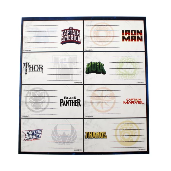 Bosszúállók Heroes füzetcímke 16 db-os
