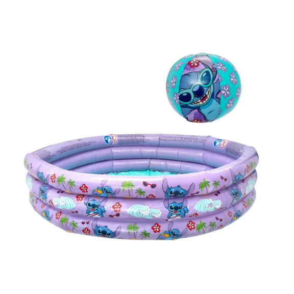 Disney Lilo és Stitch, A csillagkutya Hawaiian 3 gyűrűs gyerek medence és strandlabda szett Disney Lilo és Stitch, A csillagkutya Hawaiian 3 gyűrűs gyerek medence és strandlabda szett