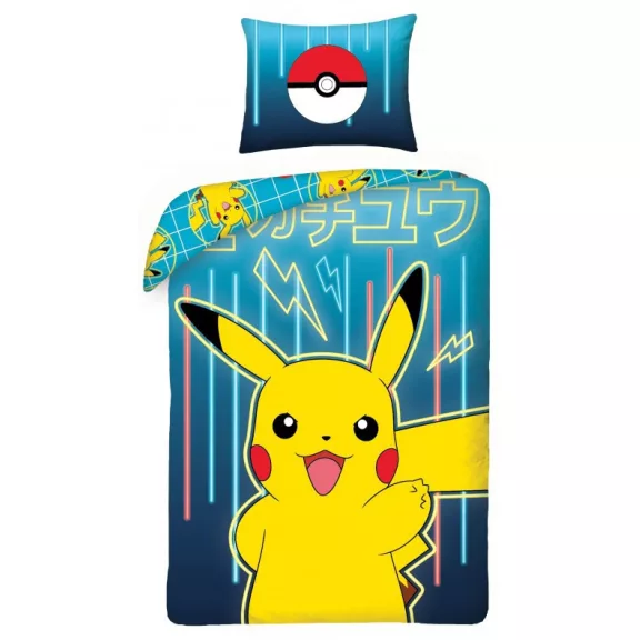 Pokémon Neon ágyneműhuzat 140×200cm, 70×90 cm Pokémon Neon ágyneműhuzat 140×200cm, 70×90 cm