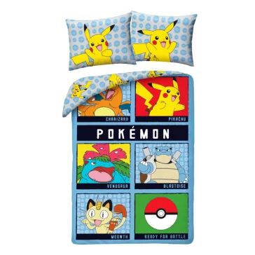  Pokémon Ready for Battle ágyneműhuzat 140×200cm, 70×90 cm