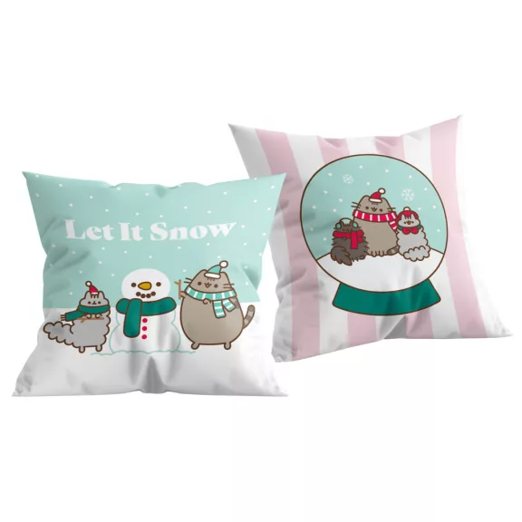 Pusheen Let It Snow párna, díszpárna 40x40 cm Pusheen Let It Snow párna, díszpárna 40x40 cm