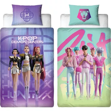   K-pop Démonvadászok Battle kétoldalas ágyneműhuzat 140×200cm, 70x90 cm microfibre